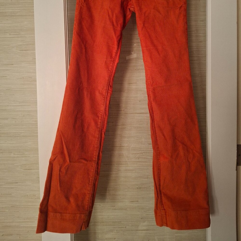Orange Seven for All Mankind Corduroy Bootcut Pants